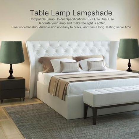 Petit Abat-jour en Tissu pour Lampe de Table ou de Sol E27 E14 Abat-jour Conique à Double Usage fabriqué à la Main Idéal pour les Lampes de Chevet et de Bureau Facile à Installer (1/5)