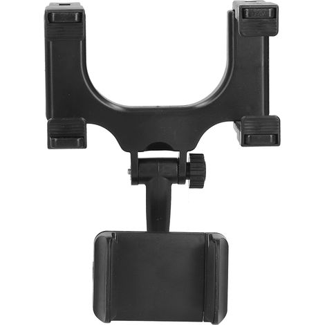 Support Téléphone Rétroviseur Rotatif 360° pour Smartphone 3-6,5 Pouces Fixation Voiture (1/5)