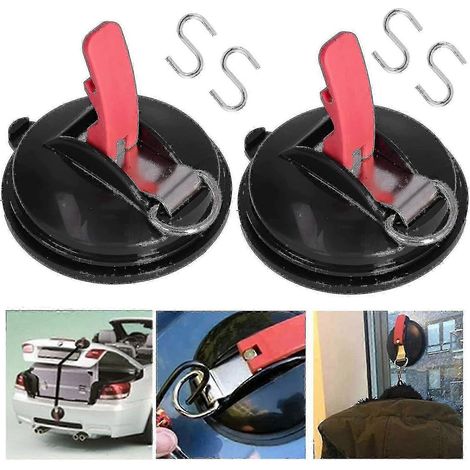 Deux points d'ancrage robustes pour ventouses, adaptés au camping en voiture. (1/5)