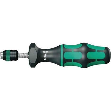 Tournevis dynamométrique réglable avec mandrin à serrage rapide, 1/4 pouce, 11,0-29,0 in. lb., Noir/vert