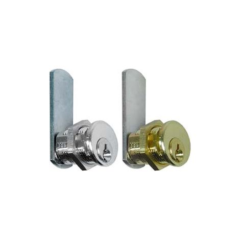 CILINDRI A LEVA PER ARMADIETTI- - mm.25 - ø mm.20  cilindro in ottone satinato - 5 pezzi MERONI