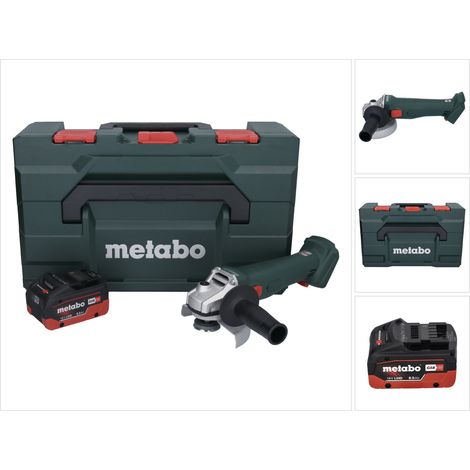 Metabo W 18 L 9-125 Akku Winkelschleifer 18 V 125 mm + 1x Akku 8,0 Ah + metaBOX - ohne Ladegerät
