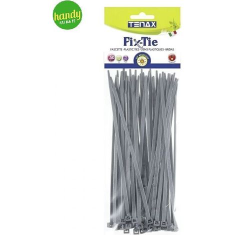 Fascette Fix-Tie Tenax 20 cm argento 50 pezzi (1/2)