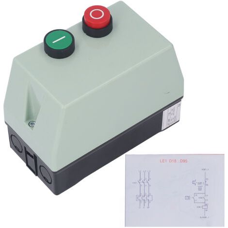 Démarreur de moteur électrique magnétique IP55 interrupteur de commande de démarrage de moteur étanche monophasé 220 230 V 3 phases 380 400 V