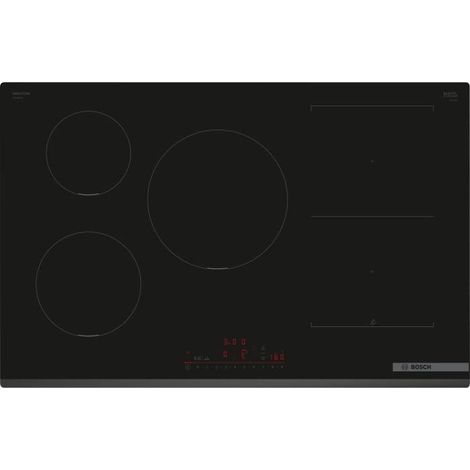 Bosch – Table induction 5 foyers – Largeur 80 cm – Technologie DirectSelect série 6 – Fonction PerfectFry Plus – PVW831HC1E