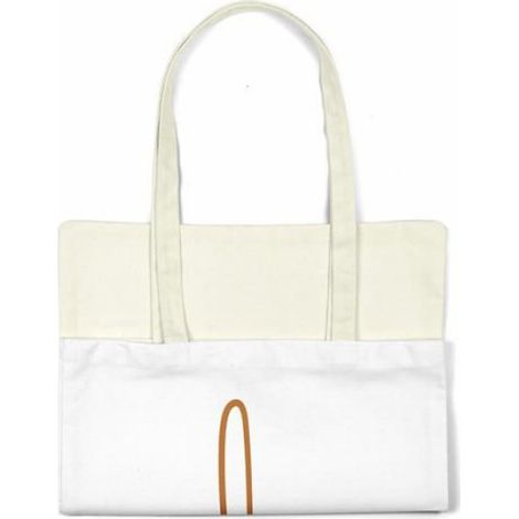 Sac shopping tote bag Bonamaison en coton 48 x 55 cm - anse longue épaule, réutilisable (1/4)