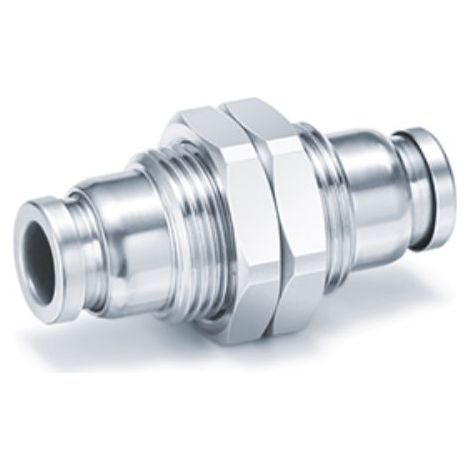 Raccord union de cloison SMC KQB2 vers Enfichable 4 mm Enfichable 4 mm ( Prix pour 1 )