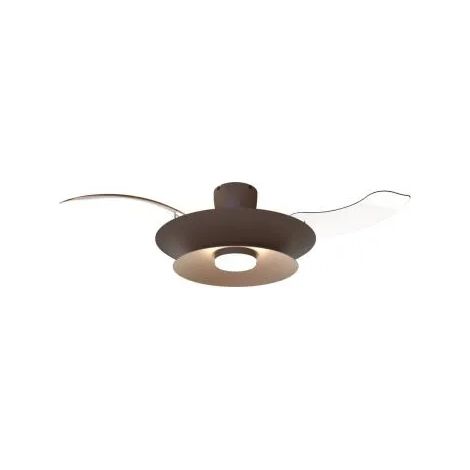 Mantra Ventilador plafón moderno LED PATAGONIA 2D café cobre cepillado Ø500mm 33W 3000lm CCT regulable DC (1/5)