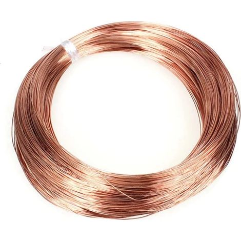 Fil de cuivre 5 m / 16,4 pieds, diamètre 2,5 mm (1/3)