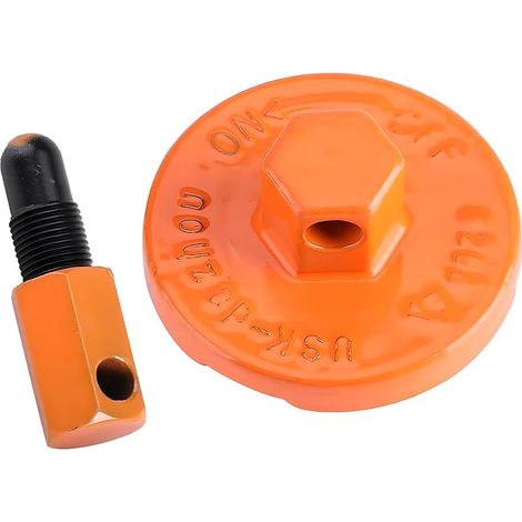 Outil Universel D'arrêt pour Le Démontage de La Tronçonneuse, Démonter de Embrayage de Tronçonneuse de Butée de Piston, Accessoires de Outils de Démontage du Volant Moteur(Orange) (1/5)