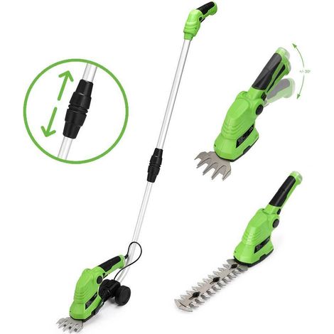 Forbici Cesoie Sfoltirami Elettrico a Batteria con Manico Tagliaerba Tagliasiepi