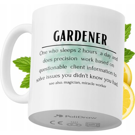 Mug humoristique pour jardinier, avec un texte amusant et un design graphique original. Idéal pour les anniversaires, les fêtes et les occasions spéciales. Mug premium pour la maison, le bureau et le (1/5)