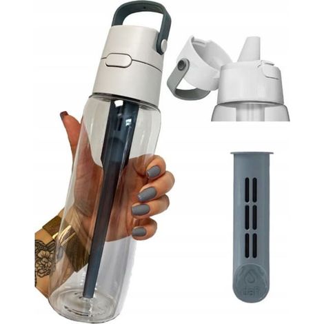 Gourde Dafi Solid avec filtre, grise, 0,7 l, en Tritan
