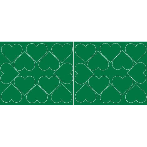 Pegatinas de corazones para el Día de San Valentín, 7 cm, 24 unidades, verde brillante.