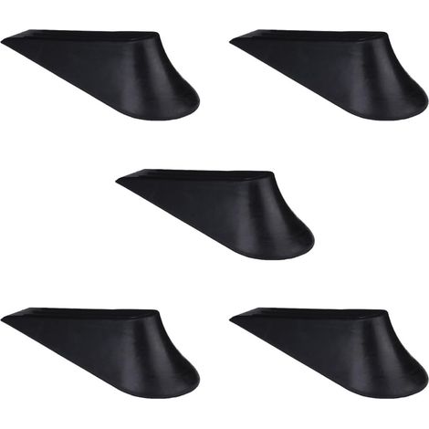 Rubber Safety Wedges Black Door Home Pack Room Slip Stop and for Non