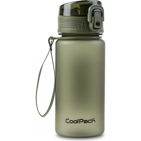 Bottiglia ecologica CoolPack Brisk Mini da 400 ml in stile oliva per
