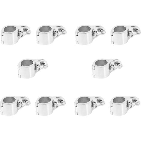Compatible avec 10 rails coulissants articulés pour auvent marin de 25 mm, en acier inoxydable 316, avec 2 vis. (1/5)