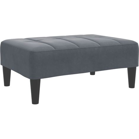 Repose-pied gris foncé 77x55x31 cm velours
