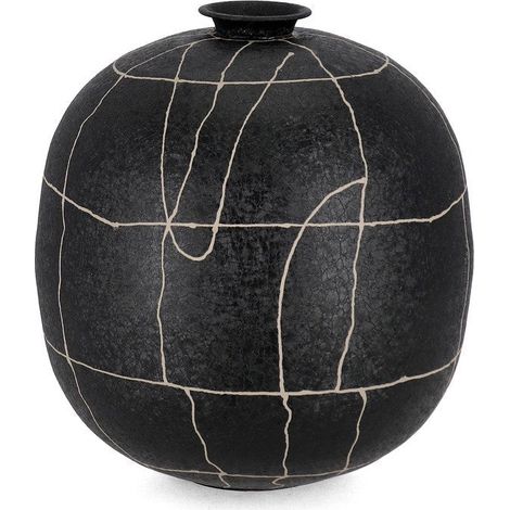 Vaso bottiglia "Siva" tondo in metallo per uso interno ed esterno Ø 26 cm (1/2)