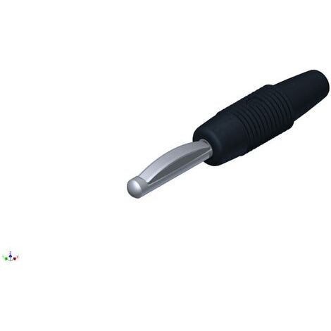 Fiche banane mâle Ø de la broche: 4 mm SKS Hirschmann VON 30 930047100 noir 1 pc(s) D27480 (1/4)