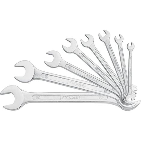 Kstools Juego Pro de 10 llaves fijas metálicas