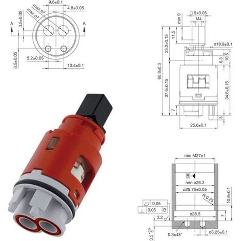 Sustitución del cartucho Ø25 Hydroplast FX.25-11000 Cartucho