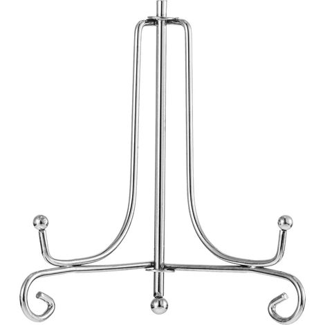 Metall-Tellerständer, Eisen-Easel-Ständer für Foto, Kunst, Teller, Bücher, Bild (Silber) (1/5)