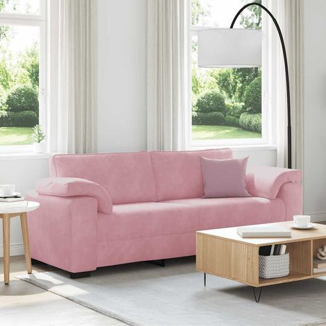 3-Sitzer-Sofa Rosa 220x77x82 cm Samt