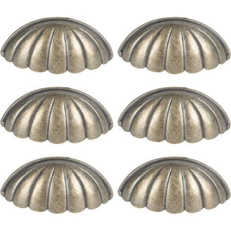 6 PCS Coquillage Boutons Nautique Poignée De Porte Vintage Armoire Tiroir Placard Tirer Mer Boutons De Tiroir Commode Boutons Poignées pour Meubles De Cuisine Armoire Penderie Placard (1/5)