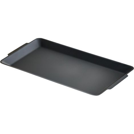 Plaque de cuisson en acier inoxydable pour plaques de cuisson et grils, taille S (22 x 14 cm).
