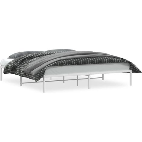 Maison Exclusive - Bettgestell Metall Weiß 200x200 cm