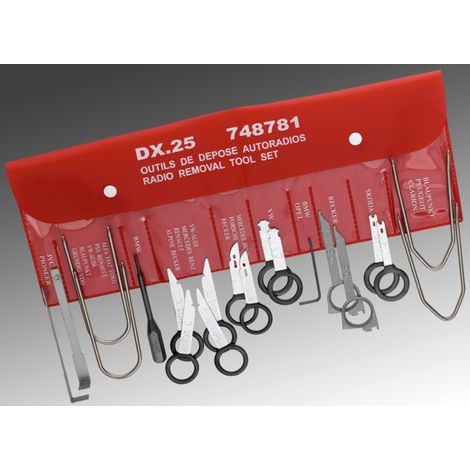 Kit d'outils de dépose autoradio FACOM 20 pièces (1/4)