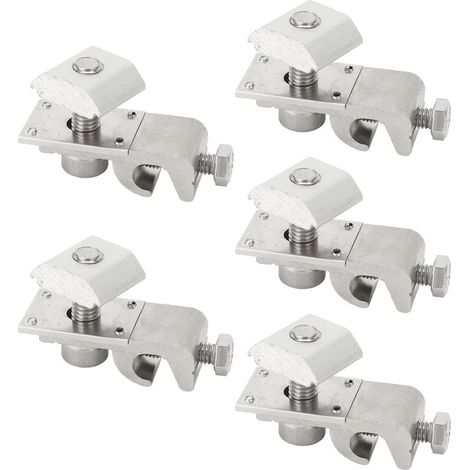 Lot de 5 colliers de mise à la terre pour panneau solaire, accessoire de montage photovoltaïque (1/5)