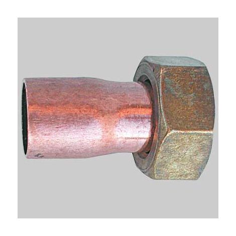 MEZZO BOCCHETTONE A SALDARE FEMMINA  DADO GIREVOLE  14 x 1/2     MADE IN ITALY