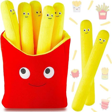 Kissen in Form von Pommes frites, niedliche, abnehmbare Plüschtiere in Form von Pommes frites, lustiges und kreatives Kawaii-Geburtstagsgeschenk (30 cm) (1/5)