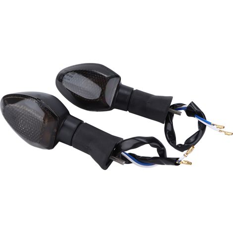Clignotants Moto 2 Pièces Indicateurs Flash Avant Arrière Accessoires Remplacement Suzuki Marron Foncé (1/5)