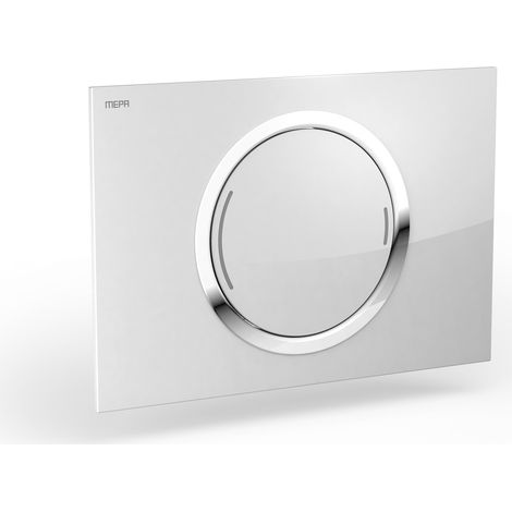 Mepa Betätigungsplatte MEPAZERO 421854 2-Mengen Glas/weiss (1/5)