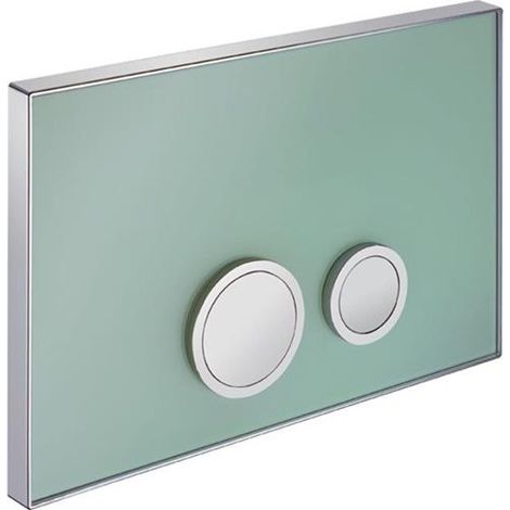 Plaque de commande double chasse vert menthe SCHELL