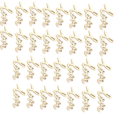 30 mini lettres en bois « Love » à décorer soi-même : lettres décoratives pour la maison, les loisirs créatifs, les scènes romantiques et le scrapbooking. (1/5)
