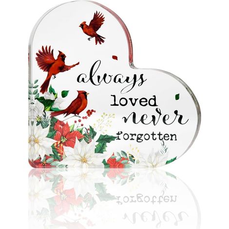Plaque acrylique cœur effet cristal décoratif, souvenir élégant, cadeau pour elle ou lui（10 cm) (1/4)