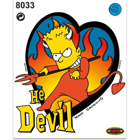 Adesivi Stickers Medi Bart Devil 13,5 x 16 cm (1/4)