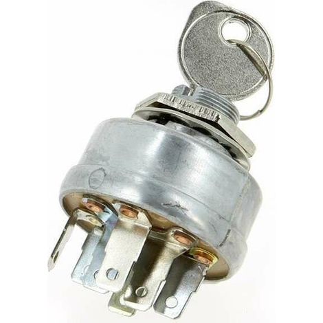 Interruttore di accensione per tosaerba 92556 con 2 chiavi. Batteria. Accensione. Motorino di avviamento. Contatto. Motore. Riparazione. Trattore. (1/3)