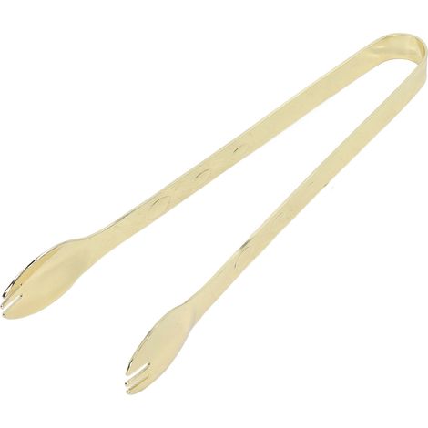 Pinces à glaçons en acier inoxydable de qualité alimentaire, anti-dérapantes, pour sucre et cuisine, plaquées or