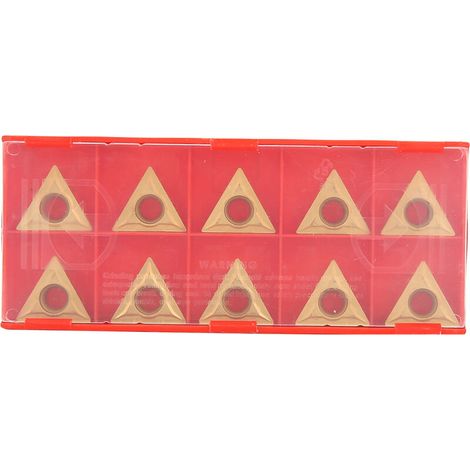 Lames triangulaires en carbure de tungstène TCMT 16T304 – 10 pièces, anti-choc, pour finition semi-finie