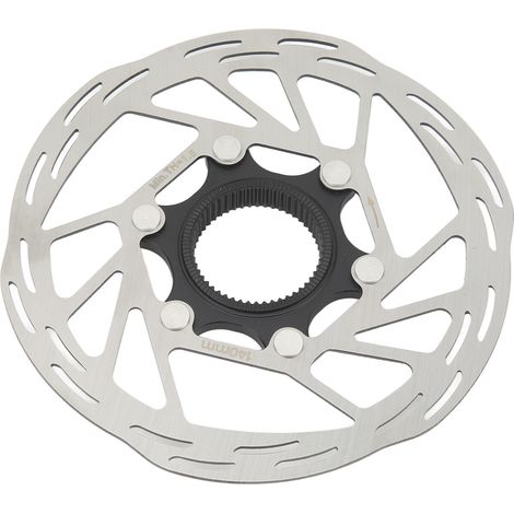 Disque de frein vélo 140mm centre lock acier inoxydable, rotor perforé léger pour VTT et vélo de route (1/5)