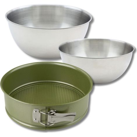 Set pâtisserie avec moule à manqué à charnière 24 cm, 2 bols à mixer et spatule Zenker (1/5)