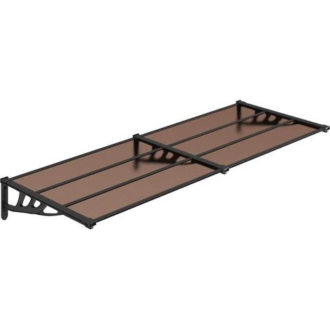 Maison Exclusive - Tettoia per Porta Nera 239x90 cm in Policarbonato