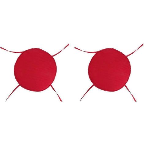 Coussins de siège ronds pour chaises, lot de 2 coussins de chaise circulaires imperméables pour l'intérieur, l'extérieur, le jardin et les repas (édition limitée 529) (1/5)