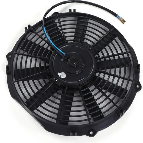 Ventilateur électrique de 30 cm (12 pouces) à flux d'air fin, 2100 tr/min, 10 pales, universel pour voiture, 12 V, 80 W (1/5)