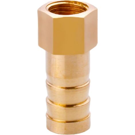 Raccord cannelé en laiton 1/2", filetage femelle, épisseur de métaux, barbillons, raccord tuyau, connecteur adaptateur pour air, eau, huile (épaisseur 8 mm) Filetage Femelle G1/8 10MM (1/5)